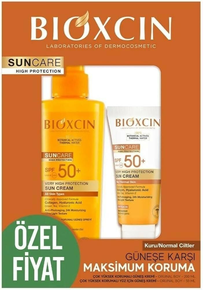 Bioxcin Suncare Kuru ve Normal Ciltler İçin Sprey 200 ml + Krem 50 ml