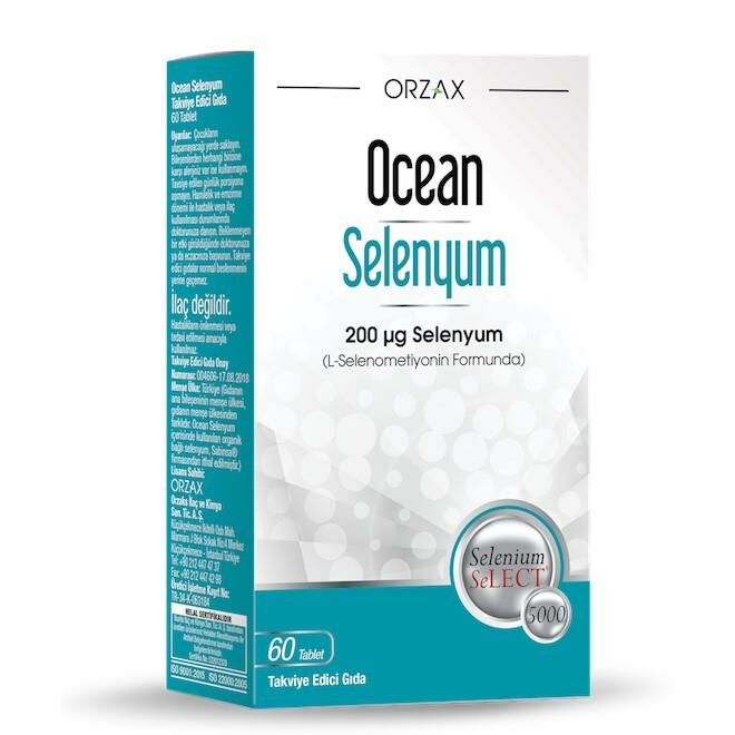 Orzax Ocean Selenyum 200 mcg 60 Tablet SKT:09.27