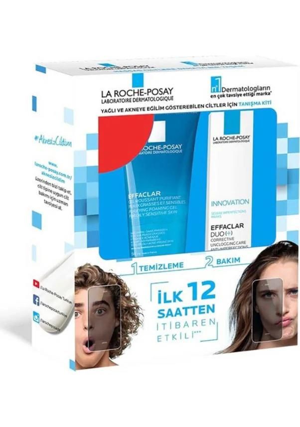 La Roche Posay Tanışma Kiti - Effaclar Duo Bakım Kremi 15 ml + Effaclar Temizleme Jeli 50 ml SKT:02.26