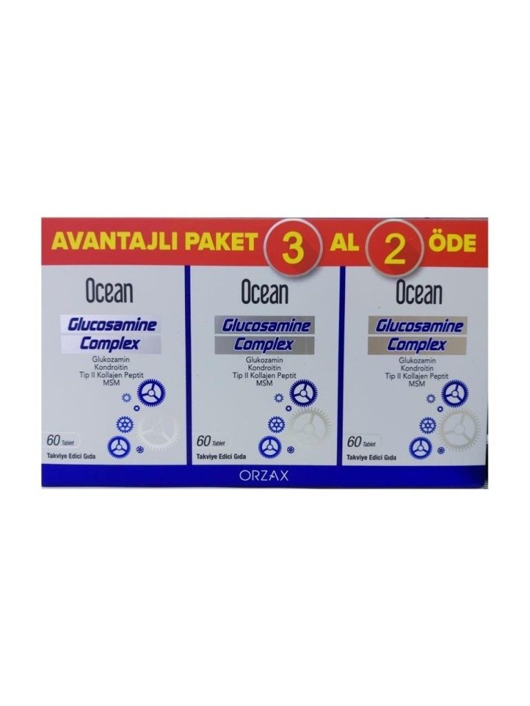 Orzax Ocean Glukozamin Kompleks 60 Tablet - 3 Al 2 Öde SKT:01.28