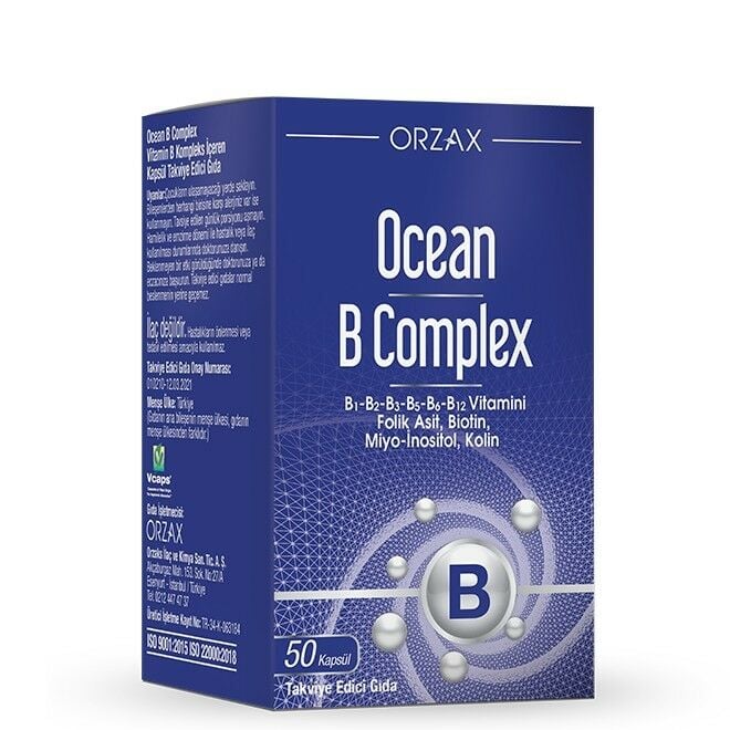 Orzax Ocean B Complex 50 Kapsül SKT:12.27