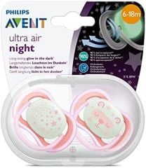 Philips Avent SCF376/22 Ultra Air Night 6-18 Ay Emzik Kız 2'li