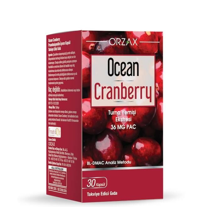 Orzax Ocean Cranberry 30 Kapsül  SKT:02.27