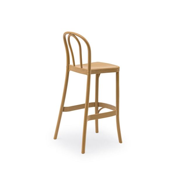 Ahşap Rengi 75 cm Dış Mekan Bahçe Bar Sandalyesi Mutfak Otel Cafe Restoran ve Ev Kullanımı İçin Şık Sandalye