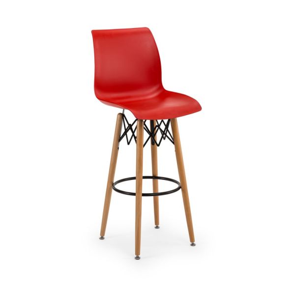 Modern Tasarım Kırmızı Bar Sandalyesi Stil ve Konforun Buluşması