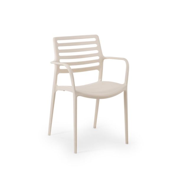 Bej 2 Kişilik 60 cm Yuvarlak Bahçe Masa Sandalye Seti