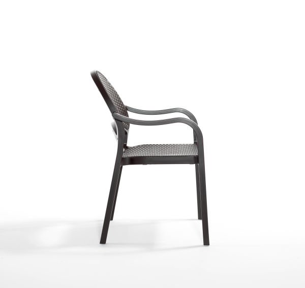 Kahverengi Rattan Bahçe Masa Sandalye Seti 4 Kişilik