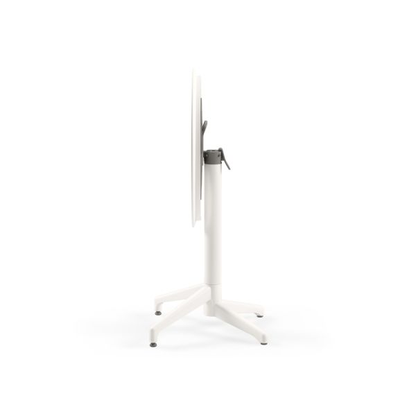 Beyaz Katlanır Yuvarlak Bahçe Masa Sandalye Takımı 2 Kişilik