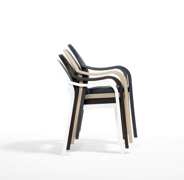 Beyaz Rattan Bahçe Masa Sandalye Seti 6 Kişilik