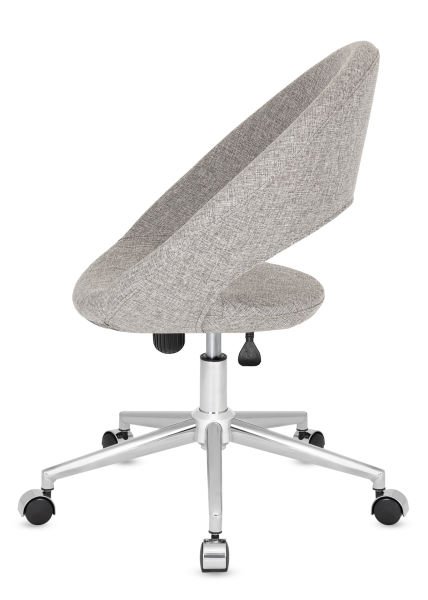Yoji Açık Gri Kumaş Ofis Çalışma Sandalyesi – Ergonomik, Ayarlanabilir, Multi Tilt Mekanizmalı, Krom Yıldız Ayaklı Şık ve Konforlu Personel, Sekreter ve Ev Ofis Koltuğu