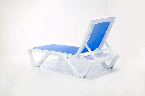 Mavi Fileli Şezlong Modeli