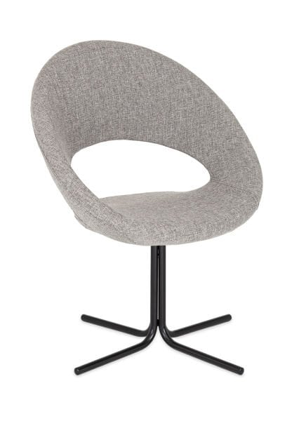 Yoji Açık Gri Kumaş Ofis Bekleme Sandalyesi – Ergonomik Papatya Ayaklı, Metal Siyah Fırın Boyalı, Çok Amaçlı Kullanıma Uygun Sandalye