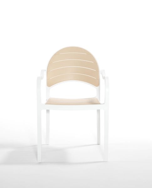 Beyaz Fil Dişi Plastik Bahçe Masa Sandalye Seti 4 Kişilik