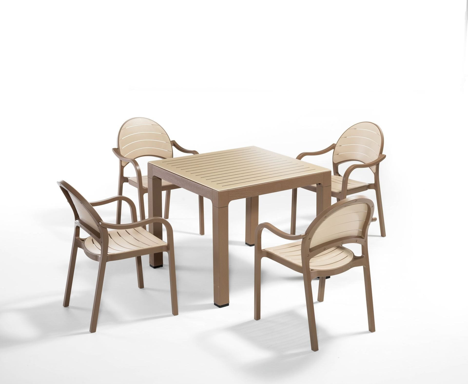 Çöl Kahve Cappucino Bahçe Masa Sandalye Takımı 4 Kişilik