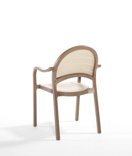 Çöl Kahve Cappucino Bahçe Masa Sandalye Takımı 4 Kişilik