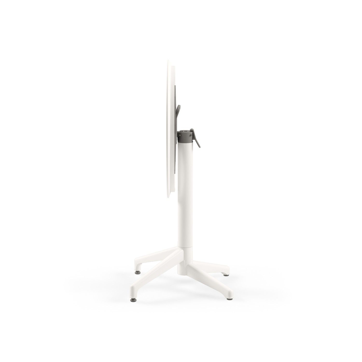 Beyaz Katlanabilir Yuvarlak Dış Mekan Bahçe Masası 60 cm