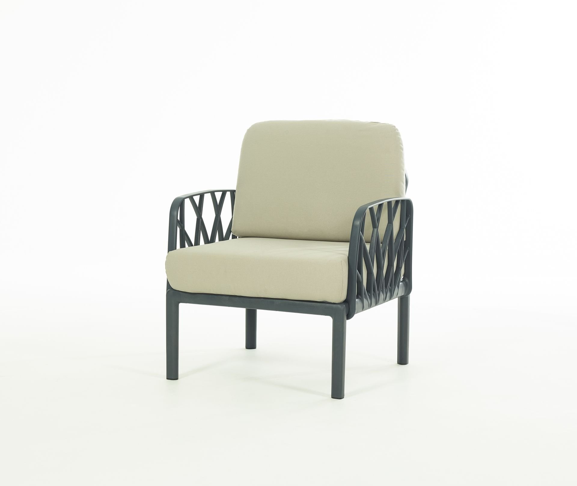 Antrasit Bej Minderli Dış Mekan Bahçe Koltuğu