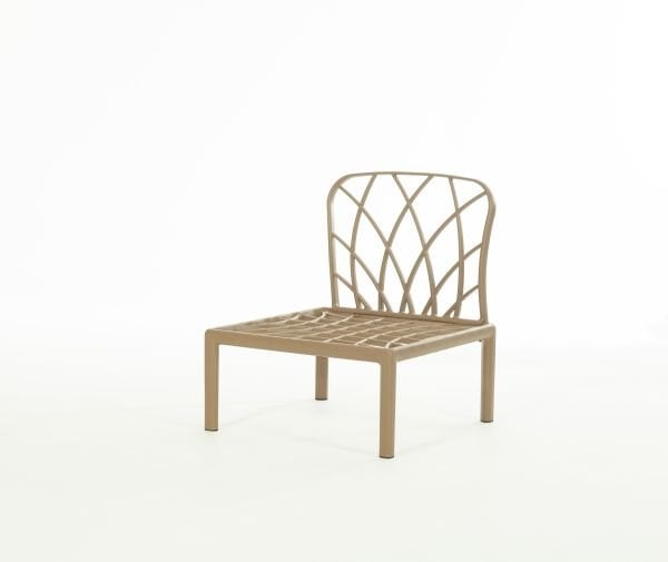 Çöl Kahvesi Bej Kumaş Minderli Tekli Bahçe Koltuğu