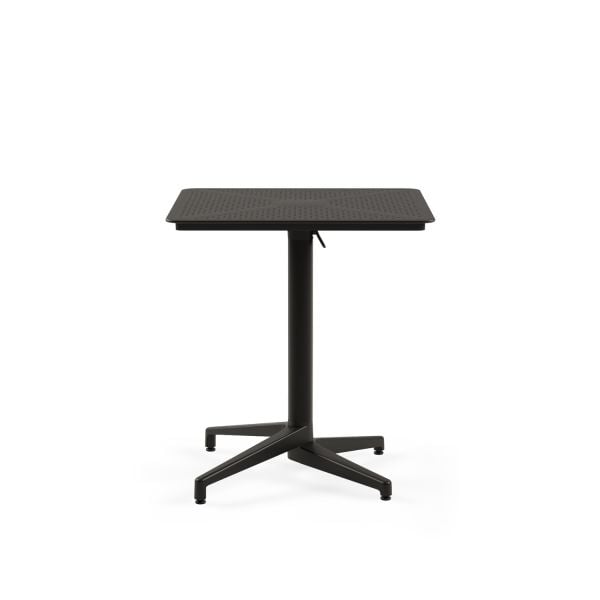 Siyah Paslanmaz Katlanabilir Bahçe Masa 70x70 cm