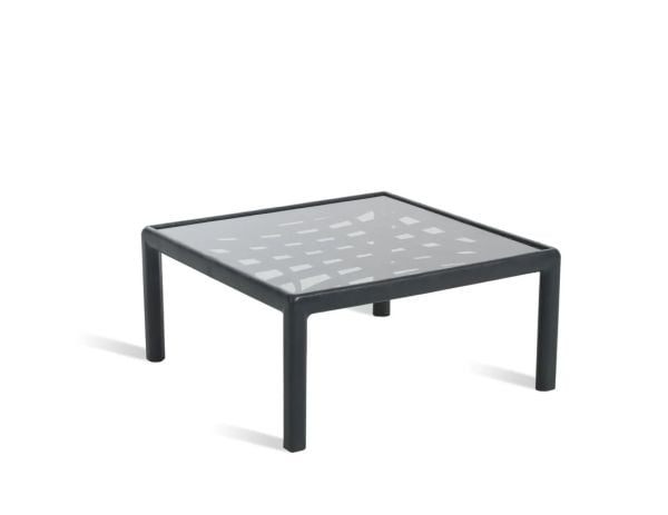 Beyaz Temperli Camlı Dış Mekan Bahçe Sehpası