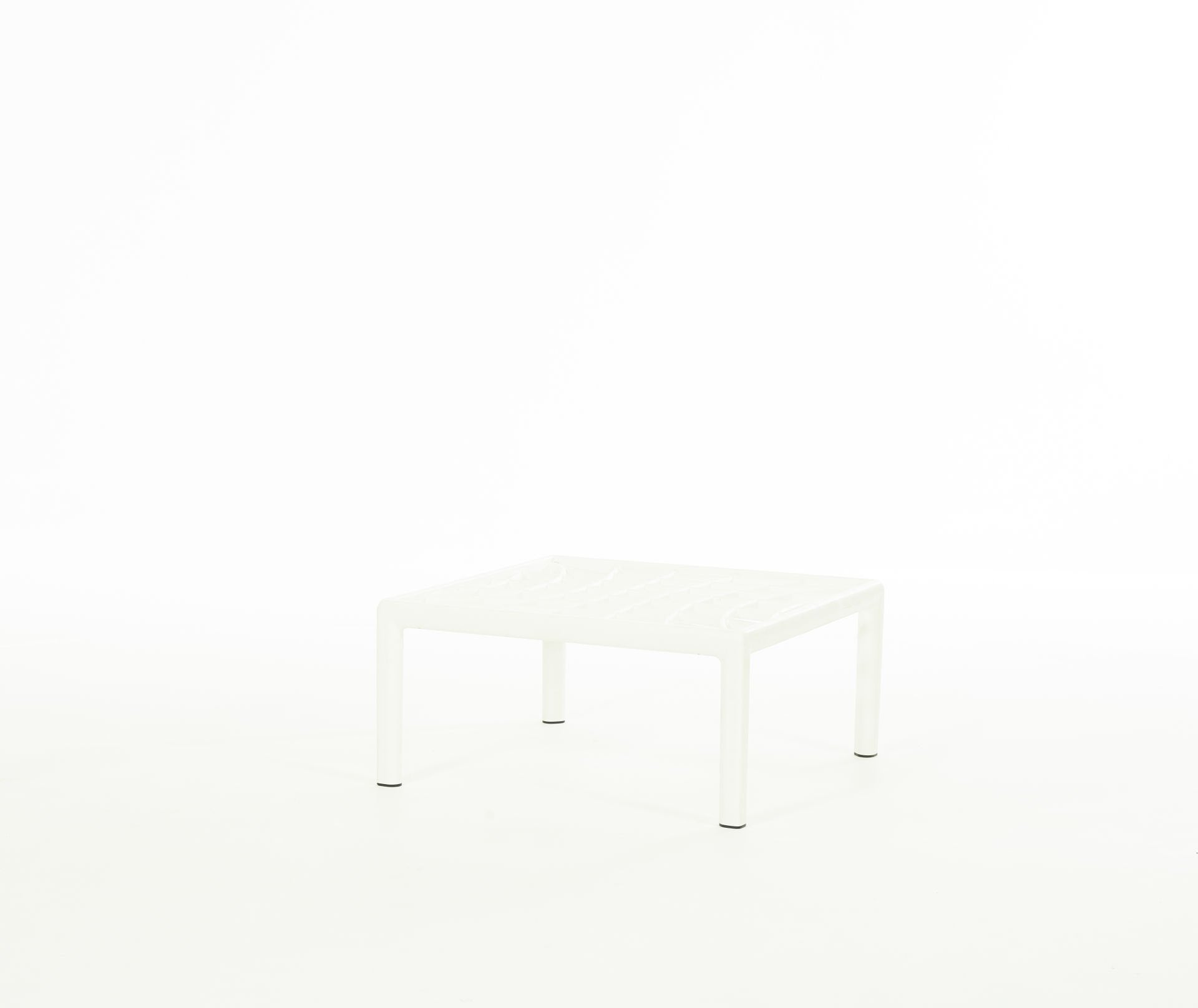 Beyaz Temperli Camlı Dış Mekan Bahçe Sehpası