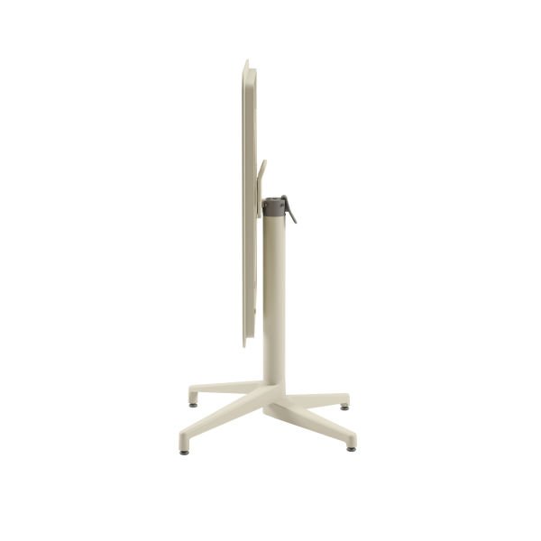 Bej Beyaz 4 Kişilik Katlanır Bahçe Masa Sandalye Takım 80x80