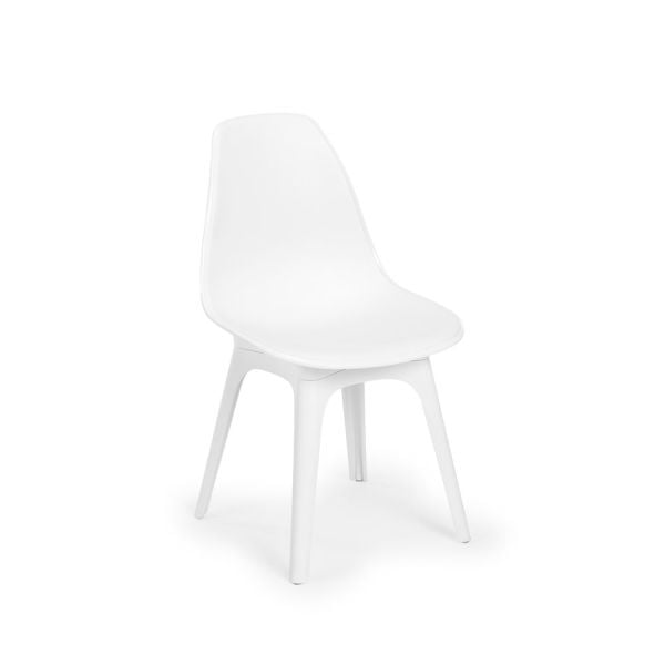 Beyaz 4 Kişilik Katlanır Bahçe Masa Sandalye Takımı 80x80