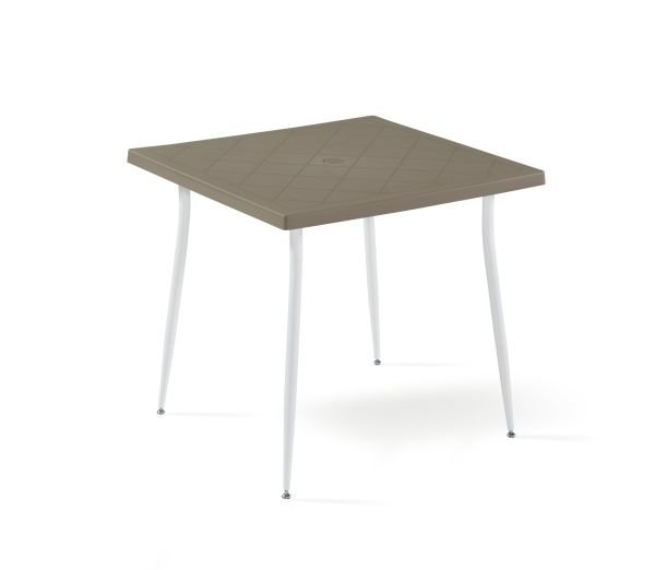 Dış Mekan ve İç Mekan için Çok Yönlü 80x80 cm Kum Beji Bahçe Masası