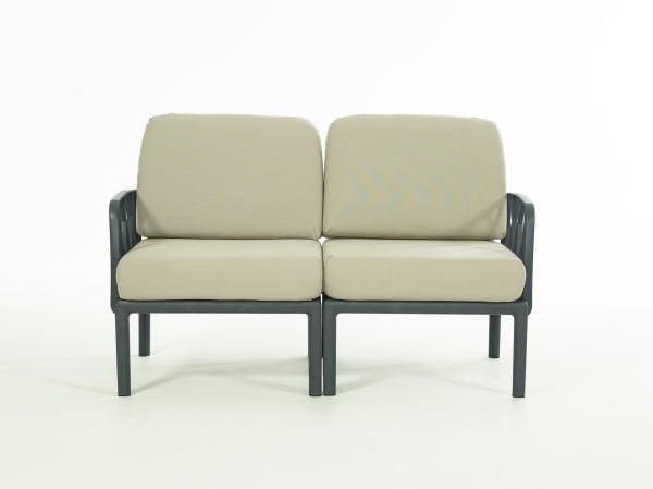 Antrasit Bej Minderli 4 Kişilik Sehpalı Bahçe Koltuk Takımı