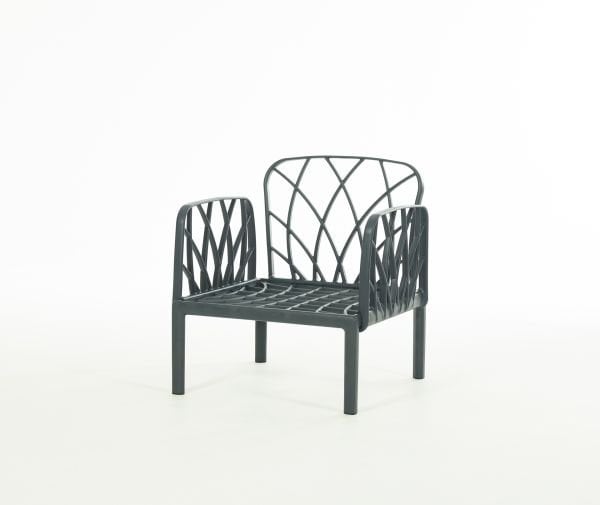 Antrasit Gri Minderli 4 Kişilik Sehpalı Bahçe Koltuğu Takımı