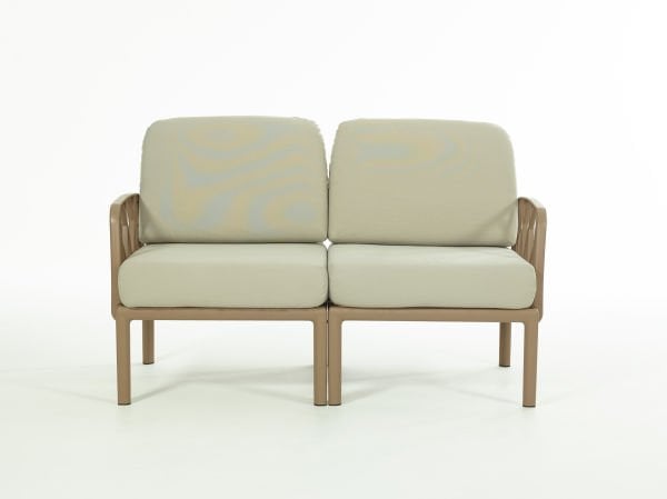 Çöl Kahvesi Bej Minderli 4 Kişilik Bahçe Koltuğu Takımı