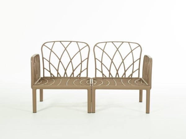 Çöl Kahvesi Gri Minderli 4 Kişilik Bahçe Koltuğu Seti