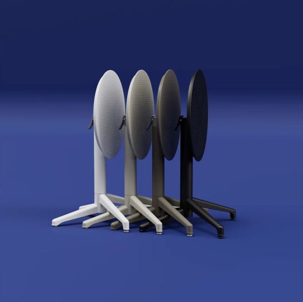 Siyah Beyaz 2 Kişilik Katlanır Yuvarlak Bahçe Masa Sandalye