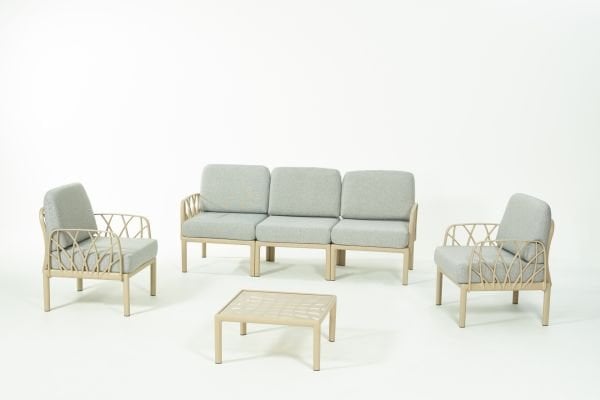 Cappucino Gri Minder 5 Kişilik Sehpalı Bahçe Koltuk Takımı