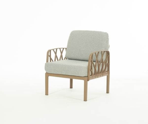 Çöl Kahvesi Gri Minder 5 Kişilik Bahçe Koltuk Takımı