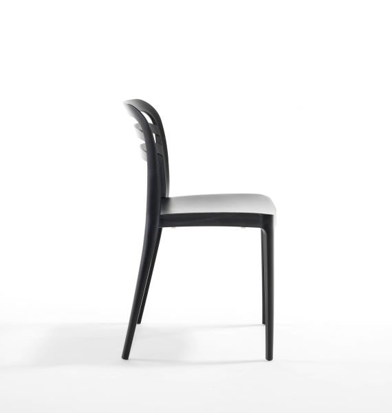 Siyah 4 Kişilik 80x80 cm Masa Sandalye Takımı Otel Kafe Restoran Balkon Teras ve Bahçe