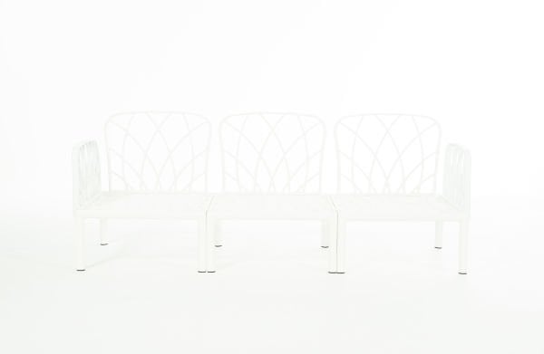 Beyaz Gri Minderli 5 Kişilik Dış Mekan Bahçe Koltuk Takımı