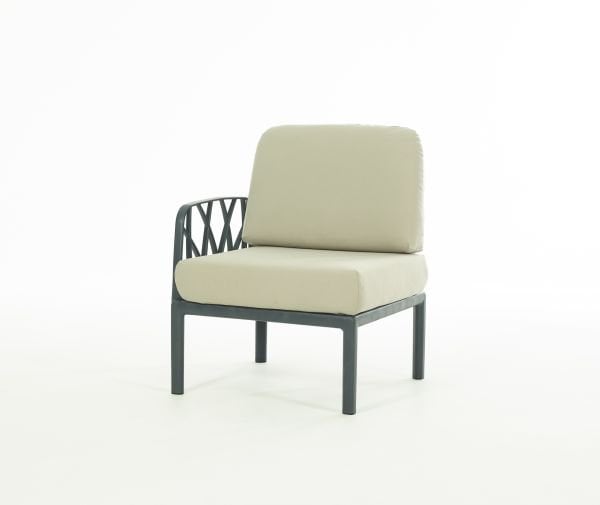 Antrasit Bej Minder L Köşe Sehpalı Bahçe Koltuk Takımı