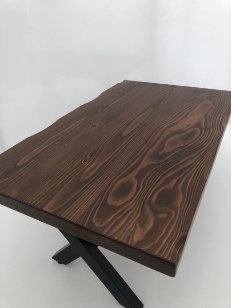 Koyu Ceviz Kütük Orta Sehpa 60x100