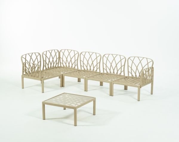 Cappucino Gri Minder L Köşe Sehpalı Bahçe Koltuk Takımı