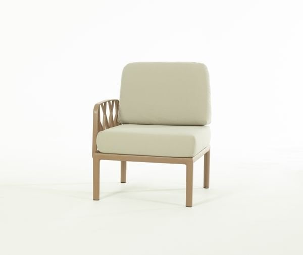 Çöl Kahve Bej Minder L Köşe Sehpalı Bahçe Koltuk Seti