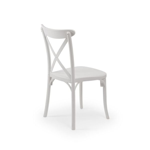 Beyaz Bahçe Masa Sandalye Takımı 2 Kişilik 70x70 Katlanır