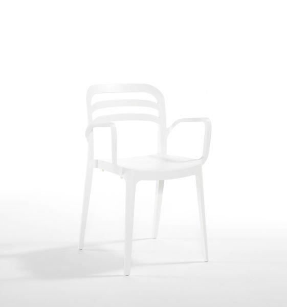 Beyaz Kollu Dış Mekan Sandalyesi Antrasit Siyah Yeşil Hardal Kırmızı Kum Beji Beyaz Otel Restoran Kafe Balkon Teras Sandalye