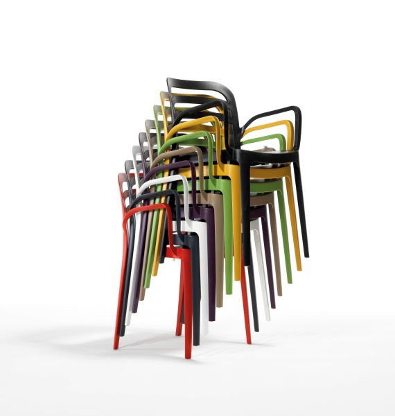 Beyaz Kollu Dış Mekan Sandalyesi Antrasit Siyah Yeşil Hardal Kırmızı Kum Beji Beyaz Otel Restoran Kafe Balkon Teras Sandalye