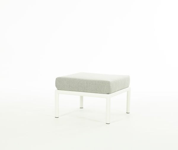 Beyaz Gri Minder Dış Mekan Bahçe Koltuk L Köşe Takımı