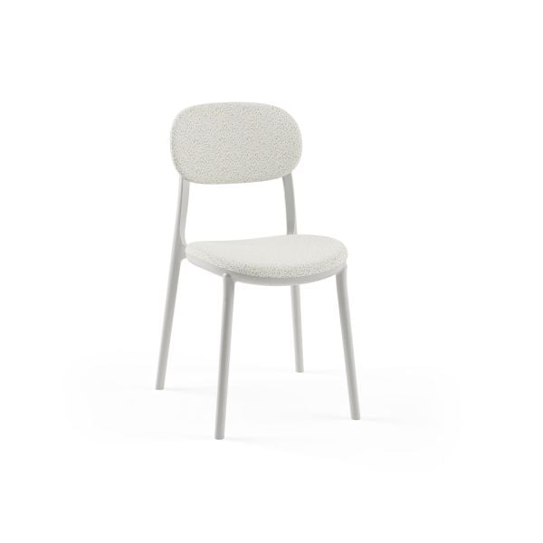 Soğuk Gri Plastik Kumaş Döşemeli Modern Otel Sandalyesi Dayanıklı Sandalye