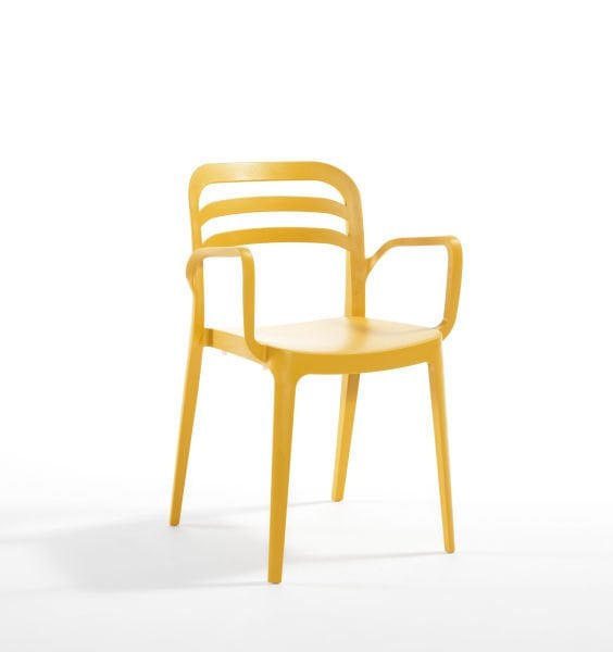 Hardal Renkli Dış Mekan Bahçe Masa Sandalye Takımı 4 Kişilik 80x80 cm