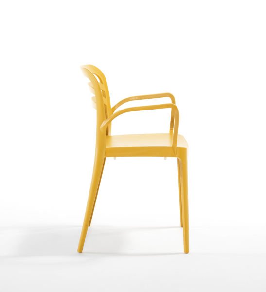 Hardal Renkli Dış Mekan Bahçe Masa Sandalye Takımı 4 Kişilik 80x80 cm