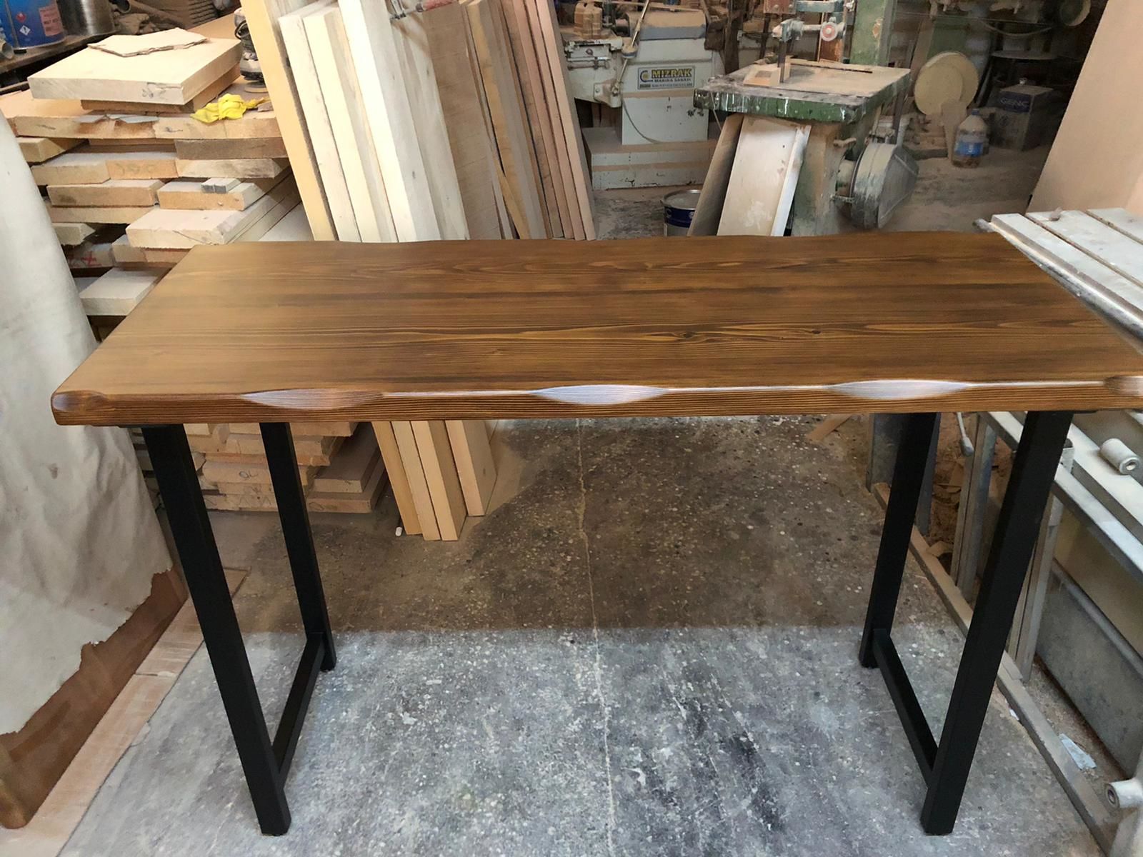 GÖKNAR AĞACI 90X160  YÜKSEKLİK 105.CM BAR MASA ESRA HANIM ÖZEL LİNK   FOTO TEMSİLİDİR