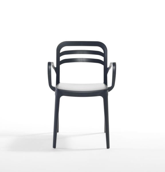 Antrasit Dış Mekan Masa Sandalye Takımı 4 Kişilik 80x80 cm